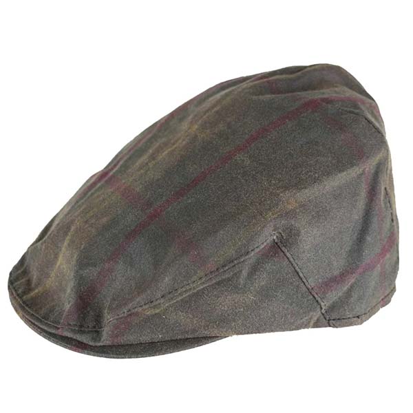 TARTAN WAX FLAT CAP