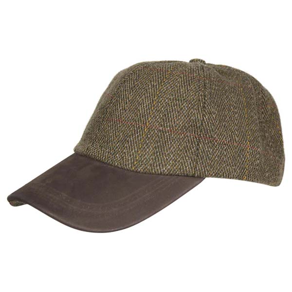 LEATHER PEAK TWEED BASEBALL CAP