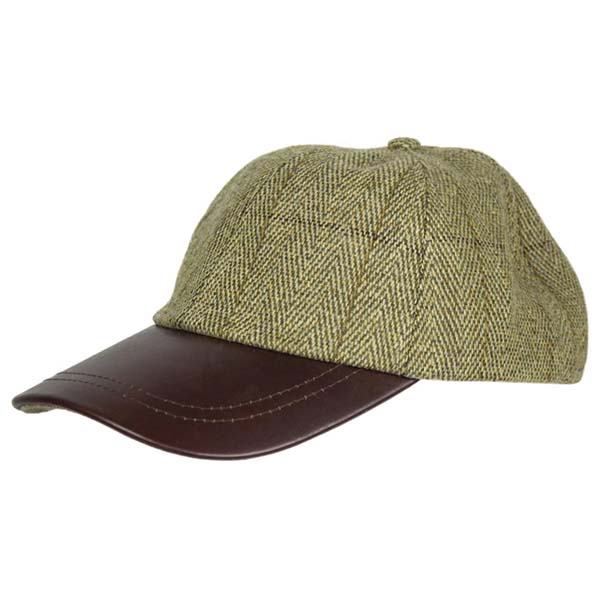 LEATHER PEAK TWEED BASEBALL CAP