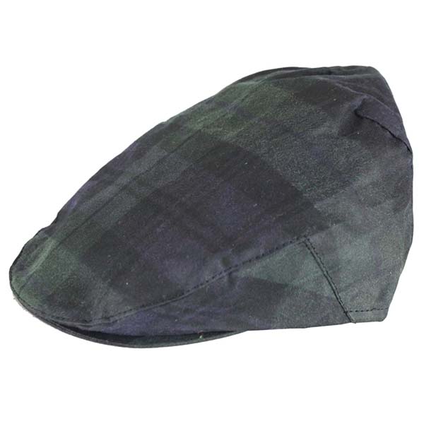 TARTAN WAX FLAT CAP